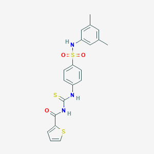 molecular formula C20H19N3O3S3 B320821 N-(3,5-dimethylphenyl)-4-({[(2-thienylcarbonyl)amino]carbothioyl}amino)benzenesulfonamide 