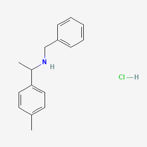 molecular formula C16H20ClN B3208239 Benzyl-(1-p-tolylethyl)amine hydrochloride CAS No. 1049727-22-1