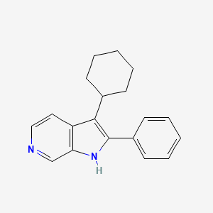 molecular formula C19H20N2 B3208333 3-Cyclohexyl-2-phenyl-1H-pyrrolo[2,3-c]pyridine CAS No. 1049768-43-5