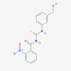 molecular formula C15H13N3O4S B320838 N-[[3-(hydroxymethyl)phenyl]carbamothioyl]-2-nitrobenzamide 