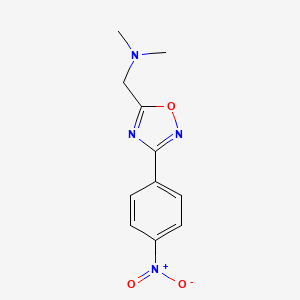 molecular formula C11H12N4O3 B3208393 Dimethyl({[3-(4-nitrophenyl)-1,2,4-oxadiazol-5-yl]methyl})amine CAS No. 1049873-28-0