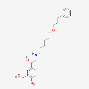 molecular formula C24H35NO4 B032084 Des(phenylbutoxy)phenylpropoxy salmeterol CAS No. 94749-11-8