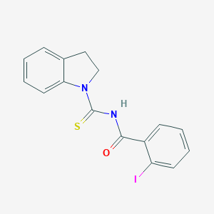 molecular formula C16H13IN2OS B320846 N-(2,3-dihydro-1H-indol-1-ylcarbonothioyl)-2-iodobenzamide 
