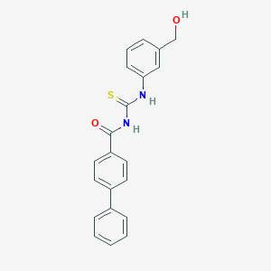 molecular formula C21H18N2O2S B320860 N-([1,1'-biphenyl]-4-ylcarbonyl)-N'-[3-(hydroxymethyl)phenyl]thiourea 