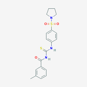 molecular formula C19H21N3O3S2 B320865 N-(3-methylbenzoyl)-N'-[4-(pyrrolidin-1-ylsulfonyl)phenyl]thiourea 