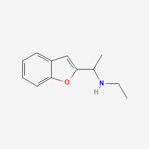 molecular formula C12H15NO B3208828 [1-(1-Benzofuran-2-yl)ethyl](ethyl)amine CAS No. 105340-56-5