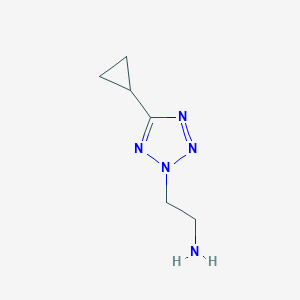molecular formula C6H11N5 B3208970 2-(5-Cyclopropyl-tetrazol-2-yl)-ethylamine CAS No. 1056623-36-9