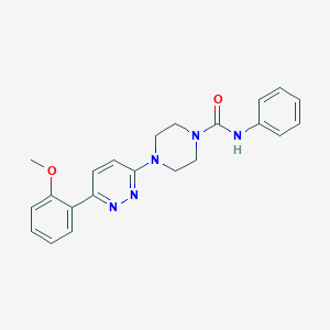 molecular formula C22H23N5O2 B3209310 4-[6-(2-methoxyphenyl)pyridazin-3-yl]-N-phenylpiperazine-1-carboxamide CAS No. 1058408-44-8