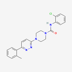 molecular formula C22H22ClN5O B3209332 N-(2-chlorophenyl)-4-[6-(2-methylphenyl)pyridazin-3-yl]piperazine-1-carboxamide CAS No. 1058419-35-4
