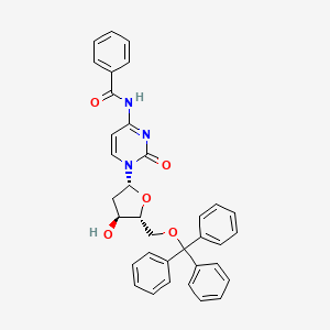 molecular formula C35H31N3O5 B3209465 N-[1-[(2R,4S,5R)-4-hydroxy-5-(trityloxymethyl)oxolan-2-yl]-2-oxopyrimidin-4-yl]benzamide CAS No. 105862-10-0