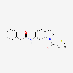 molecular formula C22H20N2O2S B3209626 N-(1-(thiophene-2-carbonyl)indolin-6-yl)-2-(m-tolyl)acetamide CAS No. 1060197-32-1