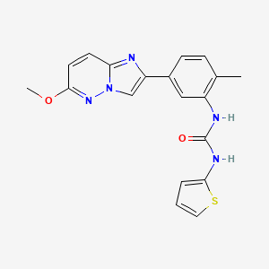 molecular formula C19H17N5O2S B3209747 1-(5-(6-Methoxyimidazo[1,2-b]pyridazin-2-yl)-2-methylphenyl)-3-(thiophen-2-yl)urea CAS No. 1060249-40-2