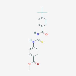 molecular formula C20H22N2O3S B320979 Methyl 4-({[(4-tert-butylbenzoyl)amino]carbothioyl}amino)benzoate 