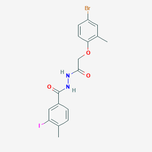 molecular formula C17H16BrIN2O3 B320995 N'-[(4-bromo-2-methylphenoxy)acetyl]-3-iodo-4-methylbenzohydrazide 
