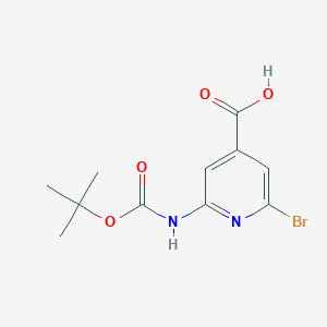 molecular formula C11H13BrN2O4 B3210016 2-Bromo-6-(tert-butoxycarbonylamino)isonicotinic acid CAS No. 1060801-22-0