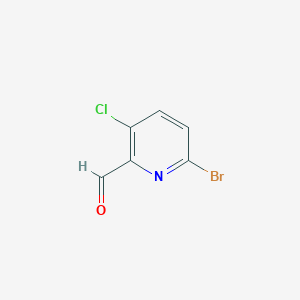 molecular formula C6H3BrClNO B3210126 6-Bromo-3-chloropicolinaldehyde CAS No. 1060815-74-8