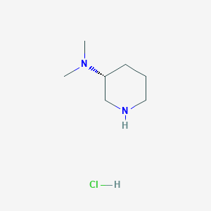 molecular formula C7H17ClN2 B3210136 (R)-N,N-dimethylpiperidin-3-amine hydrochloride CAS No. 1061682-81-2