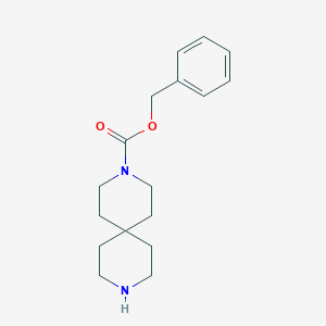 molecular formula C17H24N2O2 B3210144 3,9-Diazaspiro[5.5]undecane-3-carboxylic acid, phenylmethyl ester CAS No. 1061755-67-6