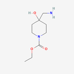 Ethyl 4-(aminomethyl)-4-hydroxypiperidine-1-carboxylate