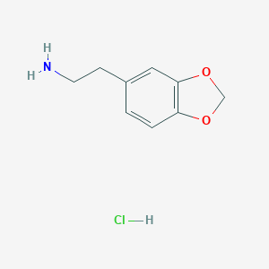 molecular formula C9H12ClNO2 B032102 盐酸 3,4-亚甲二氧苯乙胺 CAS No. 1653-64-1
