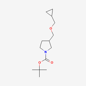 molecular formula C14H25NO3 B3210203 Tert-butyl 3-((cyclopropylmethoxy)methyl)pyrrolidine-1-carboxylate CAS No. 1063734-01-9