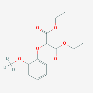 molecular formula C14H18O6 B3210228 Propanedioic acid, 2-[2-(methoxy-d3)phenoxy]-, 1,3-diethyl ester CAS No. 1065473-01-9