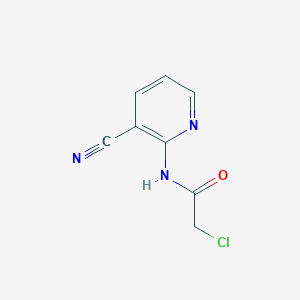 molecular formula C8H6ClN3O B3210239 2-Chloro-N-(3-cyanopyridin-2-yl)acetamide CAS No. 1065483-86-4