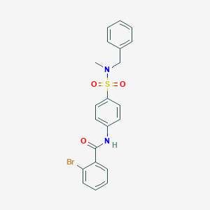 molecular formula C21H19BrN2O3S B321029 N-(4-{[benzyl(methyl)amino]sulfonyl}phenyl)-2-bromobenzamide 