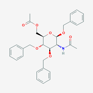 molecular formula C31H35NO7 B032103 [(2R,3S,4R,5R,6R)-5-Acetamido-3,4,6-tris(phenylmethoxy)oxan-2-yl]methyl acetate CAS No. 129729-33-5