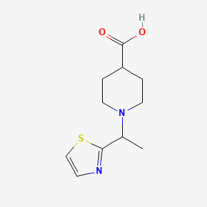 1-(1-(Thiazol-2-yl)ethyl)piperidine-4-carboxylic acid