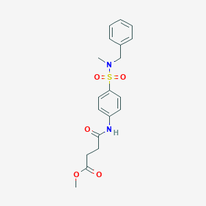 molecular formula C19H22N2O5S B321034 METHYL 3-({4-[BENZYL(METHYL)SULFAMOYL]PHENYL}CARBAMOYL)PROPANOATE 