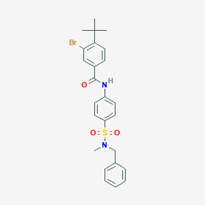 molecular formula C25H27BrN2O3S B321037 N-(4-{[benzyl(methyl)amino]sulfonyl}phenyl)-3-bromo-4-tert-butylbenzamide 
