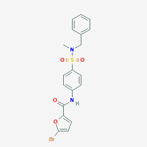molecular formula C19H17BrN2O4S B321043 N-(4-{[benzyl(methyl)amino]sulfonyl}phenyl)-5-bromo-2-furamide 