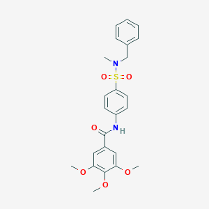 molecular formula C24H26N2O6S B321045 N-(4-{[benzyl(methyl)amino]sulfonyl}phenyl)-3,4,5-trimethoxybenzamide 