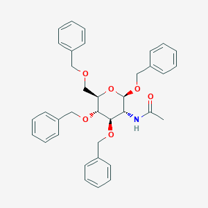 N-[(2R,3R,4R,5S,6R)-2,4,5-Tris(phenylmethoxy)-6-(phenylmethoxymethyl)oxan-3-yl]acetamide