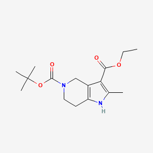 5-Tert-butyl 3-ethyl 2-methyl-6,7-dihydro-1h-pyrrolo[3,2-c]pyridine-3,5(4h)-dicarboxylate