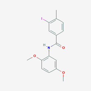 molecular formula C16H16INO3 B321069 N-(2,5-dimethoxyphenyl)-3-iodo-4-methylbenzamide 