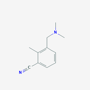 B3210690 3-((Dimethylamino)methyl)-2-methylbenzonitrile CAS No. 107600-21-5