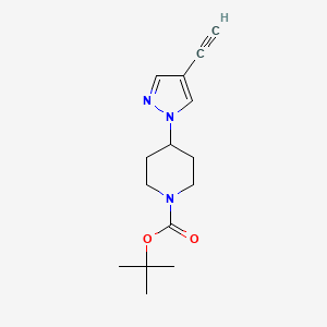 molecular formula C15H21N3O2 B3210706 tert-butyl 4-(4-ethynyl-1h-pyrazol-1-yl)piperidine-1-carboxylate CAS No. 1076224-02-6