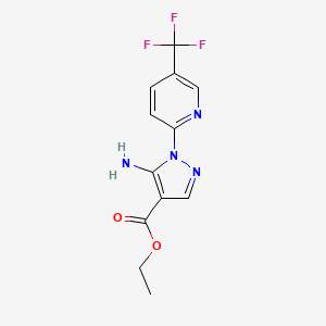 ethyl 5-amino-1-[5-(trifluoromethyl)pyridin-2-yl]-1H-pyrazole-4-carboxylate