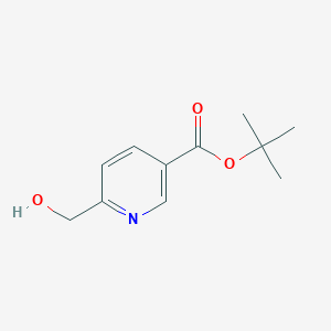 molecular formula C11H15NO3 B3210722 tert-Butyl 6-(hydroxymethyl)nicotinate CAS No. 107756-12-7
