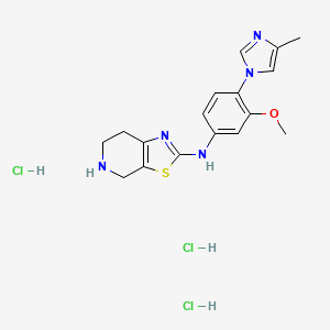 molecular formula C17H22Cl3N5OS B3210724 N-(3-Methoxy-4-(4-methyl-1H-imidazol-1-yl)phenyl)-4,5,6,7-tetrahydrothiazolo[5,4-c]pyridin-2-amine trihydrochloride CAS No. 1077629-16-3