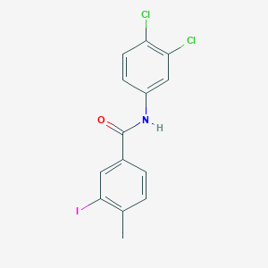 molecular formula C14H10Cl2INO B321076 N-(3,4-dichlorophenyl)-3-iodo-4-methylbenzamide 