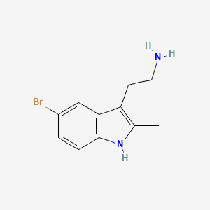 molecular formula C11H13BrN2 B3210773 2-(5-bromo-2-methyl-1H-indol-3-yl)ethanamine CAS No. 1079-43-2