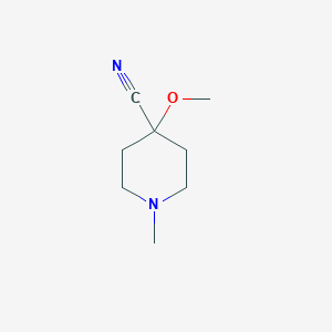 molecular formula C8H14N2O B3210862 4-Methoxy-1-methylpiperidine-4-carbonitrile CAS No. 1082040-36-5