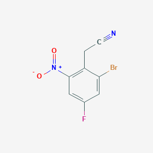 molecular formula C8H4BrFN2O2 B3210864 (2-Bromo-4-fluoro-6-nitrophenyl)acetonitrile CAS No. 1082040-49-0