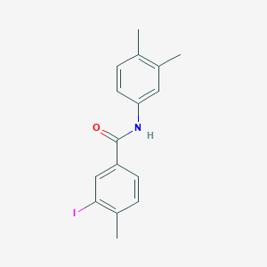 molecular formula C16H16INO B321091 N-(3,4-dimethylphenyl)-3-iodo-4-methylbenzamide 