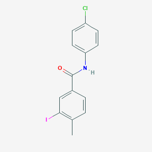 molecular formula C14H11ClINO B321092 N-(4-chlorophenyl)-3-iodo-4-methylbenzamide 