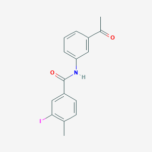 molecular formula C16H14INO2 B321097 N-(3-acetylphenyl)-3-iodo-4-methylbenzamide 
