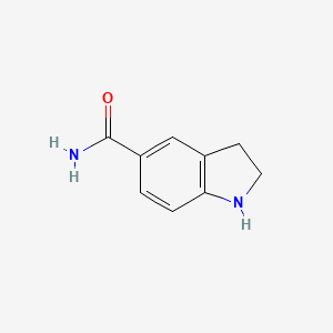molecular formula C9H10N2O B3210997 2,3-dihydro-1H-indole-5-carboxamide CAS No. 1082311-02-1